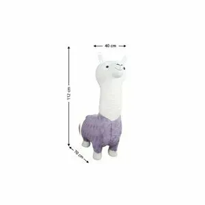 Taburet copii Alpaca, design jucăuș cu tapițerie moale, 70x40x112 cm, violet picture - 2