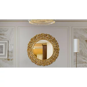 Ramă cu Oglindă Vicky, rotundă, masiv fag + MDF, Ø100 cm, finisaj la alegere