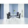 Masă Raymond rotundă, design compact, MDF laminat și oțel mat, 100x73 cm, stejar/negru picture - 1