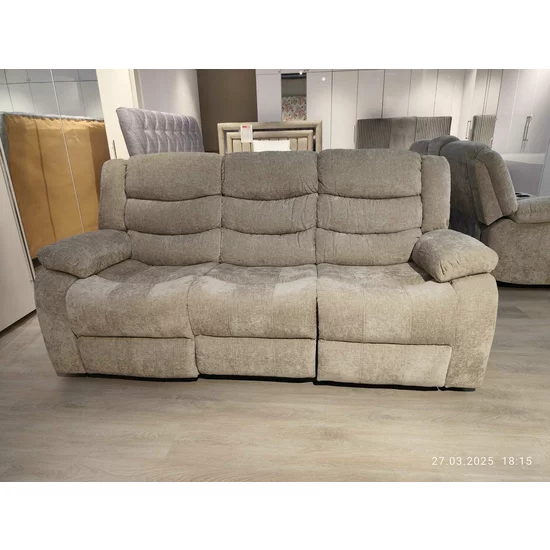 Canapea recliner Relax 3 locuri, tapițată catifea, suport picioare, 205x88x105 cm, design ergonomic picture - 6