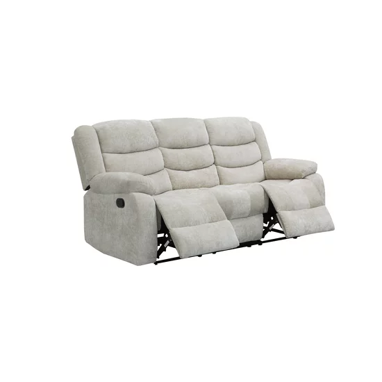Canapea recliner Relax 3 locuri, tapițată catifea, suport picioare, 205x88x105 cm, design ergonomic picture - 3
