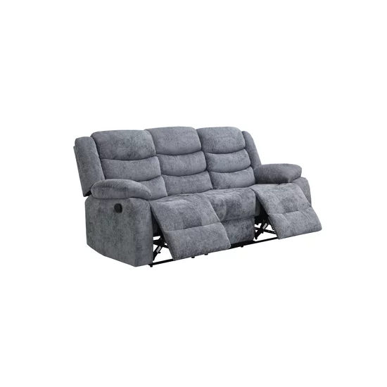 Canapea recliner Relax 3 locuri, tapițată catifea, suport picioare, 205x88x105 cm, design ergonomic picture - 4
