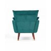 Fotoliu Rezzo, stil modern, stofă rezistentă și lemn masiv, 80x73x84 cm, verde picture - 5