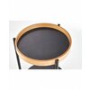 Măsuță cafea Rolo rotundă, design elegant, PAL melaminat și metal, 44x55 cm, stejar/negru picture - 3