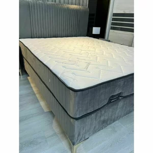 Saltea Bari, structură arcuri individuale, memorie, confort premium, 140x200 cm, gri