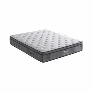 Saltea Lateks 180x200 cm gri, arcuri individuale, burete dublu, material antibacterian