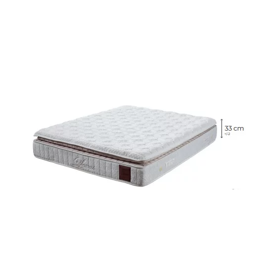 Saltea Lexus, topper integrat pentru extra confort, strat memory, grosime 33 cm, confort ortopedic, 160x200 cm, alb picture - 4