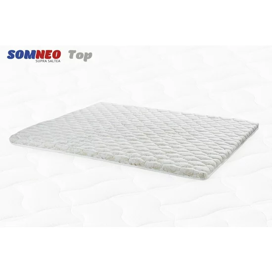 Saltea Somneo Top, topper confort, husă Knitted, poliuretan și pâslă soft, 90x190 cm, albă picture - 4