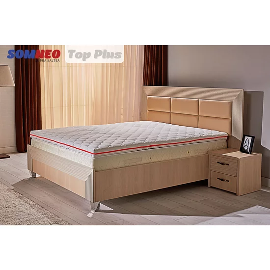 Saltea Somneo Top Plus, topper cu Memory Foam, confort sporit, stofă Knitted și poliuretan, 120x200 cm, albă picture - 2