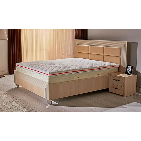 Saltea Somneo Top Plus, topper cu Memory Foam, confort sporit, stofă Knitted și poliuretan, 160x200 cm, albă picture - 3