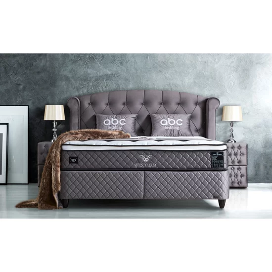 Saltea Hadise 160x200 cm gri, memory foam, arcuri individuale, fermitate medie picture - 2