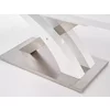 Masă Sandor 2 extensibilă, sticlă securizată, MDF lucios, oțel inoxidabil, 160-220x90x78 cm, alb picture - 6