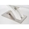 Masă Sandor extensibilă, MDF lucios, structură metalică, 160-220x90x75 cm, alb picture - 5