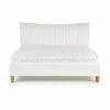 Pat Sandy, cadru robust, piele ecologică și lemn masiv, 160x200 cm, alb picture - 3