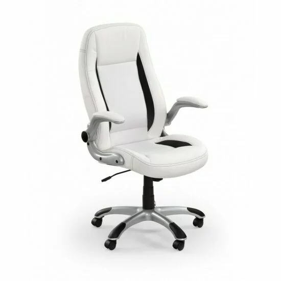 Scaun Saturn, mecanism TILT, piele ecologică perforată, 65x70x122-132 cm, alb picture - 2