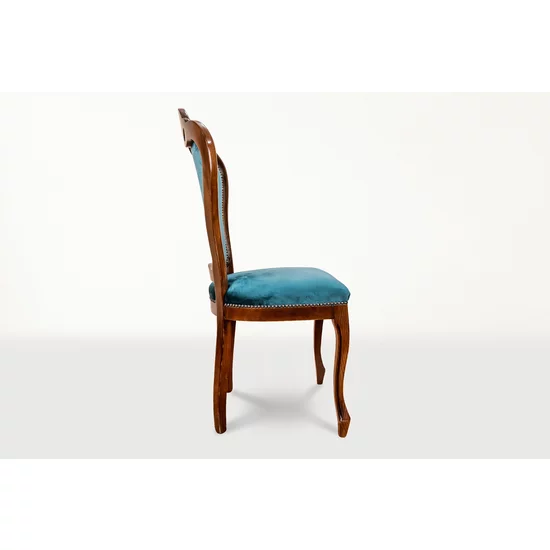 Scaun Diana 48x59x108 cm din lemn masiv cu tapițerie și spătar curbat decorativ picture - 5