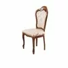 Scaun Diana 48x59x108 cm din lemn masiv cu tapițerie și spătar curbat decorativ picture - 2