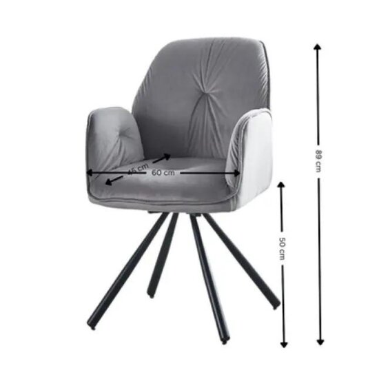 Scaun Angola 60x45x89 cm Bej picture - 4