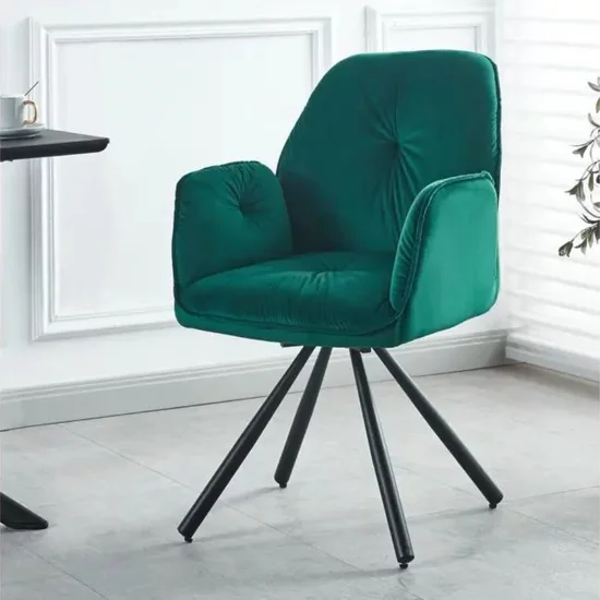 Scaun Angola, ergonomic cu suport lombar, tapițerie moale și picioare solide, 60x45x89 cm, bej picture - 7