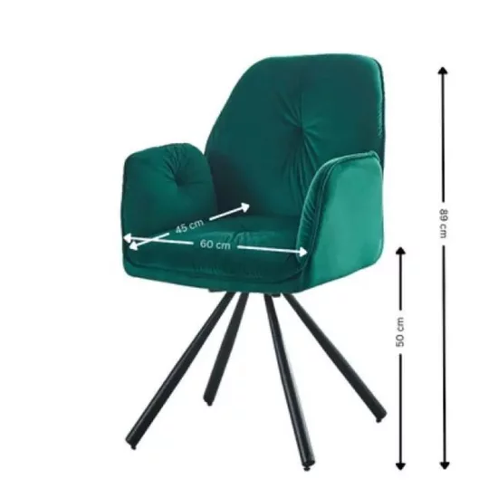 Scaun Angola, ergonomic cu suport lombar, tapițerie moale și picioare solide, 60x45x89 cm, bej picture - 8