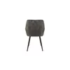 Scaun Betty, tapițerie stofă catifelată, spătar ergonomic curbat, picioare metalice, 61x59x90 cm, Gri Deschis picture - 4