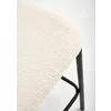 Scaun de bar Teddy, șezut din material bouclé, picior metalic rezistent, design modern, crem/gri picture - 5