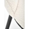 Scaun de bar Teddy, șezut din material bouclé, picior metalic rezistent, design modern, crem/gri picture - 4