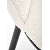 Scaun de bar Teddy, șezut din material bouclé, picior metalic rezistent, design modern, crem/gri picture - 4