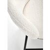 Scaun de bar Teddy, șezut din material bouclé, picior metalic rezistent, design modern, crem/gri picture - 3