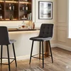Scaun de bar Velvet, catifea premium cu structură metalică, 45x47x88 cm, gri picture - 1