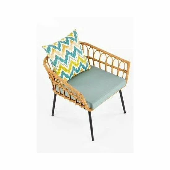 Scaun Gardena 1S, rattan sintetic și cadru metalic, 70x58x71 cm, natur picture - 6