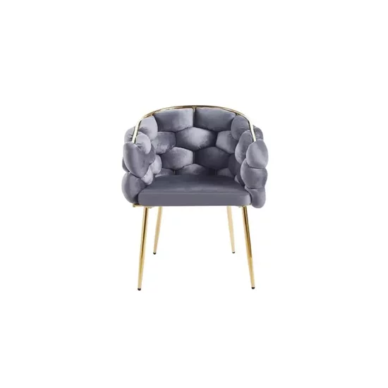 Scaun Joy, design minimalist cu tapițerie moale, confort sporit și rezistență, 43x60x80 cm, gri picture - 4