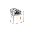 Scaun Joy, design minimalist cu tapițerie moale, confort sporit și rezistență, 43x60x80 cm, gri picture - 6