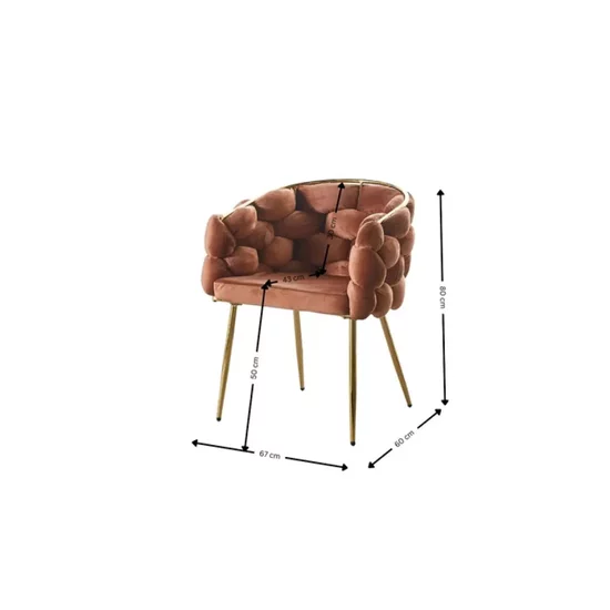 Scaun Joy, design minimalist cu tapițerie moale, confort sporit și rezistență, 43x60x80 cm, gri picture - 2