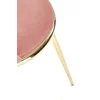 Scaun K460, design modern, tapițerie catifea, picioare metalice, 49x54x84 cm, roz picture - 5
