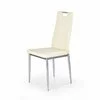 Scaun K202, cu piele ecologică și structură metalică, 44x59x97 cm, alb picture - 1