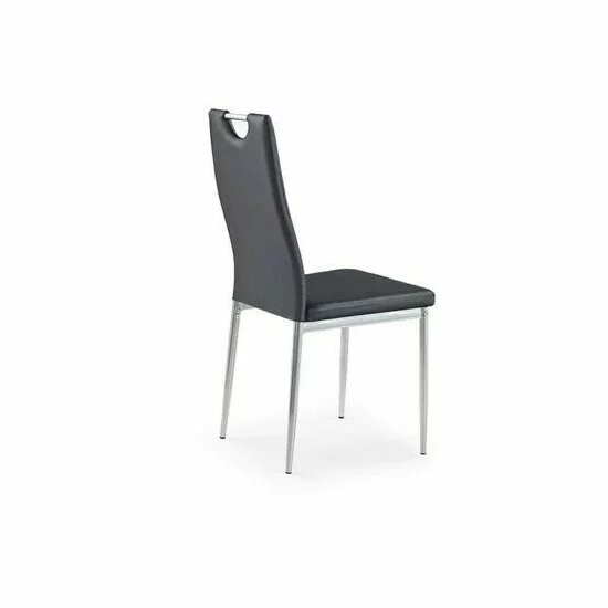 Scaun K202, cu piele ecologică și structură metalică, 44x59x97 cm, negru picture - 2