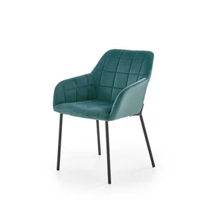 Scaun K305, design ergonomic, tapițerie textilă, 58x57x80 cm, verde