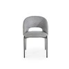 Scaun K373 tapițat cu stofă, cadru metalic, 51x57x77 cm, gri picture - 2