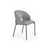 Scaun K373 tapițat cu stofă, cadru metalic, 51x57x77 cm, gri picture - 1