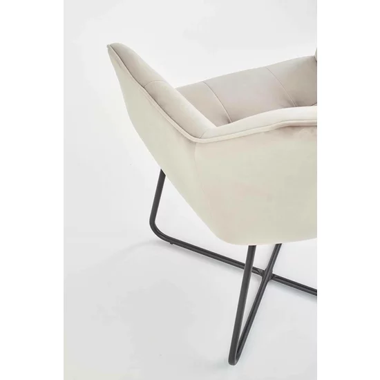 Scaun K377, tapițat stofă, picioare metalice, 60x62x81 cm, bej picture - 6