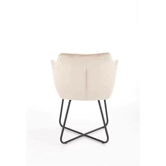 Scaun K377, tapițat stofă, picioare metalice, 60x62x81 cm, bej picture - 4