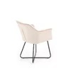 Scaun K377, tapițat stofă, picioare metalice, 60x62x81 cm, bej picture - 3