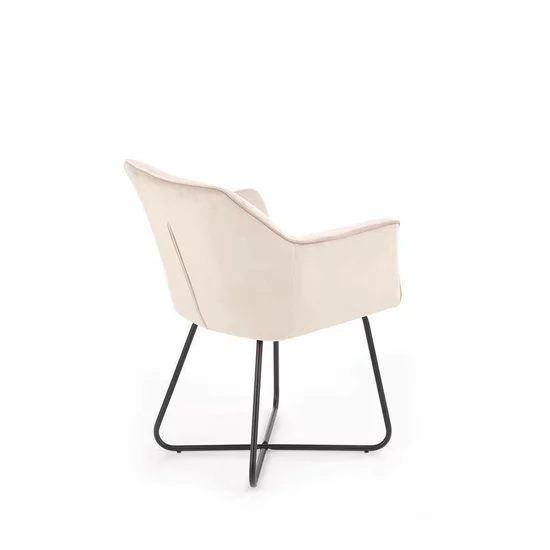 Scaun K377, tapițat stofă, picioare metalice, 60x62x81 cm, bej picture - 3