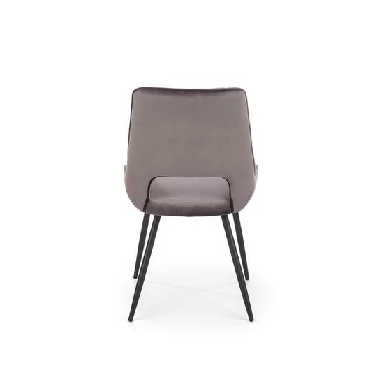 Scaun K404 tapițat cu stofă, cadru metalic, 52x58x88 cm, gri picture - 5