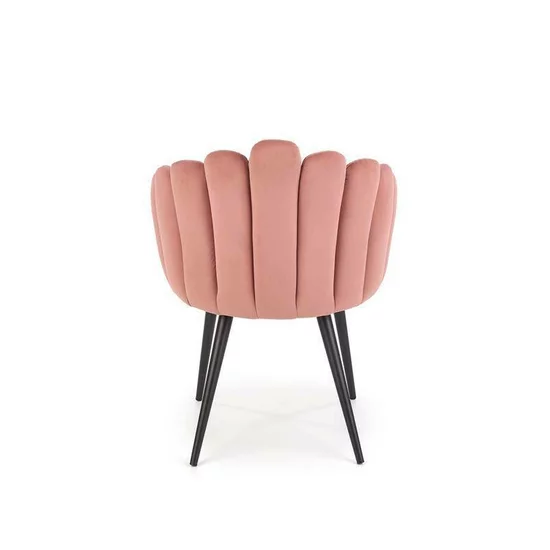 Scaun K410 tapițat cu stofă, cadru metalic, 65x62x85 cm, roz picture - 5