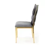 Scaun K436 tapițat, design modern, cadru metalic, 48x55x94 cm, gri picture - 3