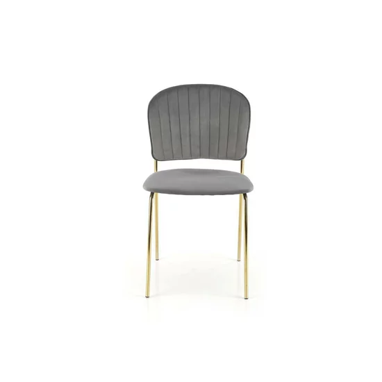 Scaun K499, modern și ergonomic, tapițat cu stofă, 47x56x85 cm, gri picture - 2