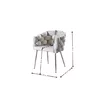 Scaun Missy, tapițerie catifelată premium, picioare elegante metalice, 43x60x80 cm, verde picture - 6