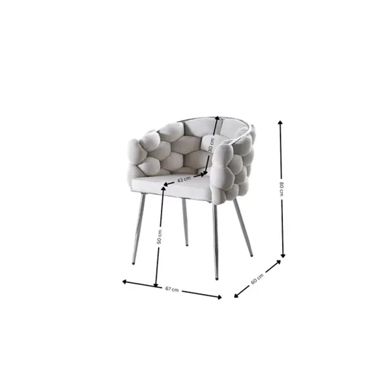 Scaun Missy, tapițerie catifelată premium, picioare elegante metalice, 43x60x80 cm, verde picture - 6